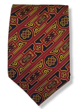 Vintage BSL CELTIC TIE COLLECTION ~ Red Multicolor ~ 4" x 56"